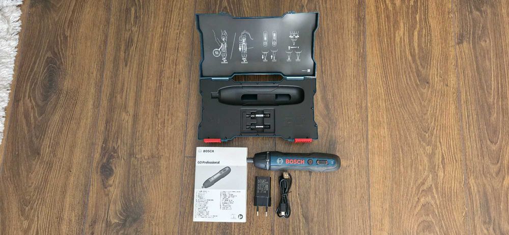Wkrętarka akumulatorowa Bosch GO 2 + ładowarka + box + box mini gratis