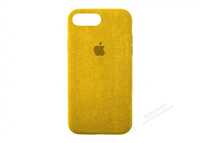 Желтый чехол на Iphone 8 alcantara