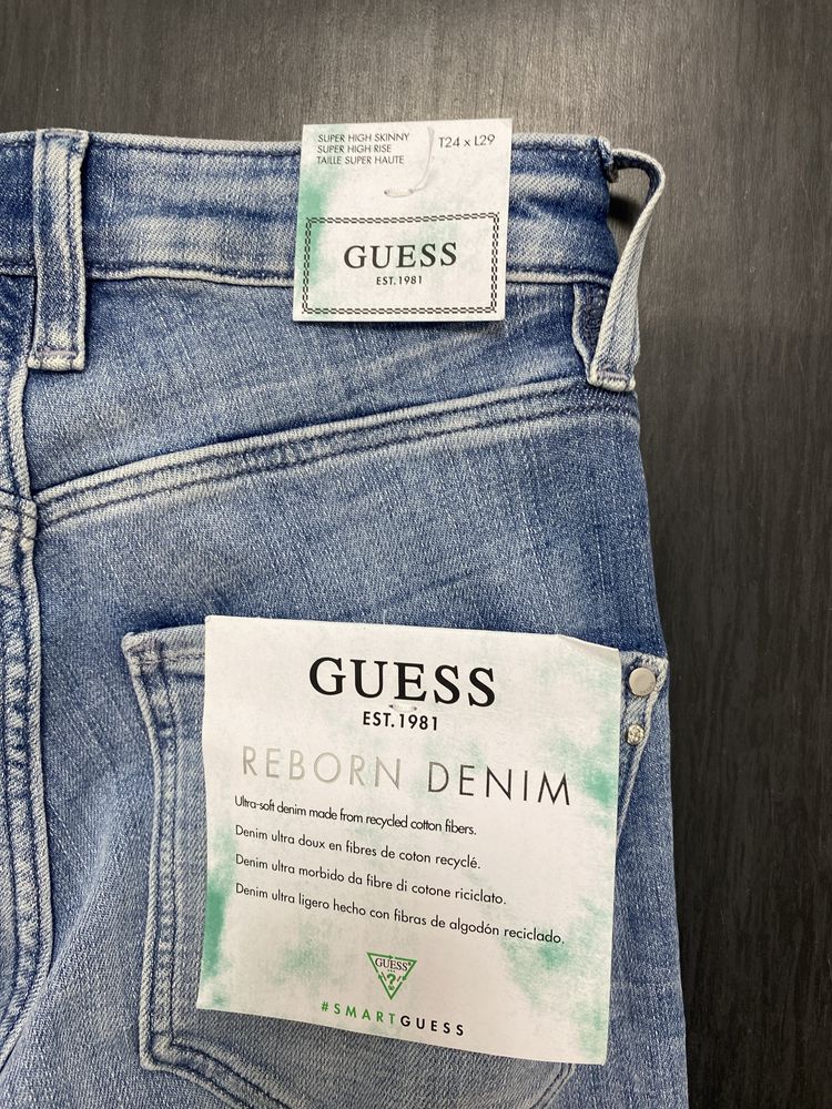 Guess Jeans Super High Skinny Feminino Azul 24X29