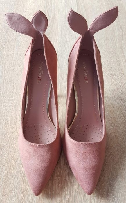 Nowe buty szpilki 40 uszka uszy króliki króliczki brudny róż różowe wy