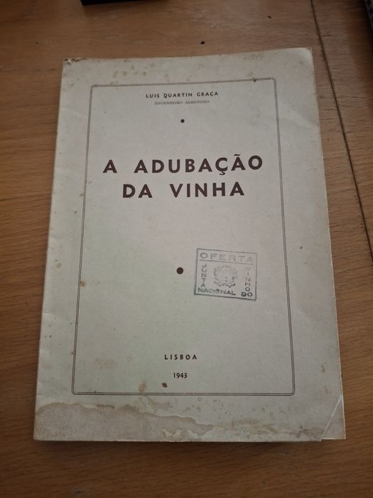 A Adubação da vinha Luis Quartin Graça  1943 vinhos
