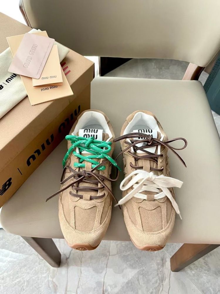 Sneakersy Miu Miu New Balance Beige