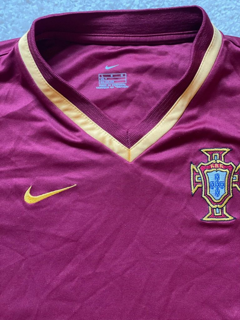 Camisola retro seleção portuguesa euro 2000 tamanho criança