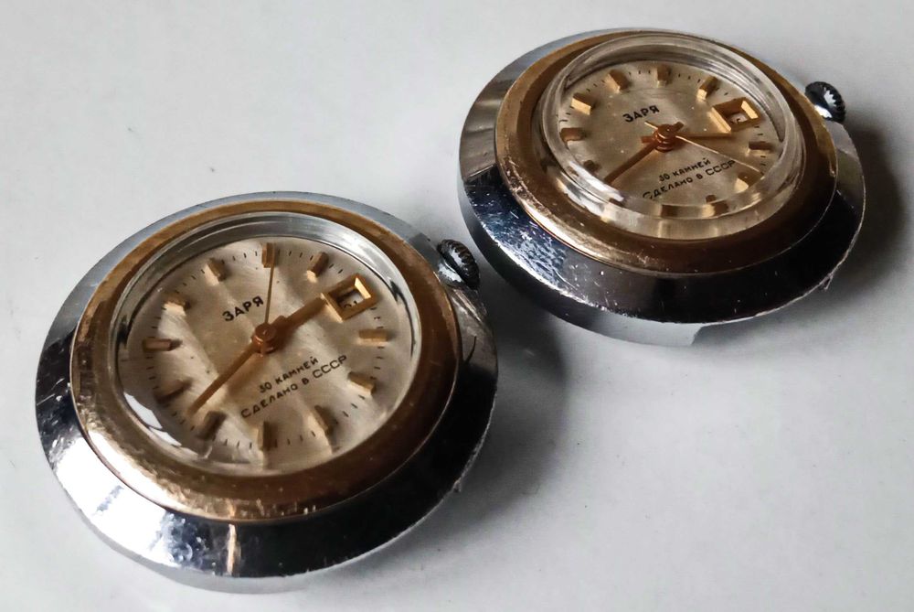 Часы механические ЗАРЯ Сатурн 30 камней СССР автоподзавод