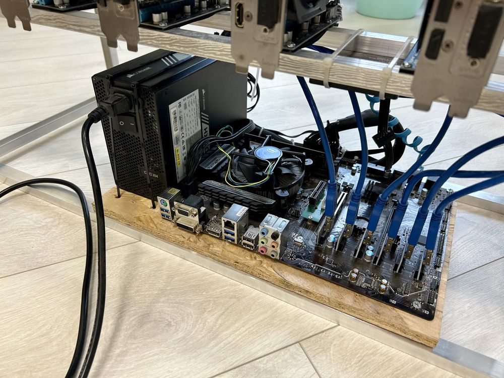 Готовая Майнинг ферма 6шт 6GB GTX 1060 Nvidia для криптовалюты РИГ