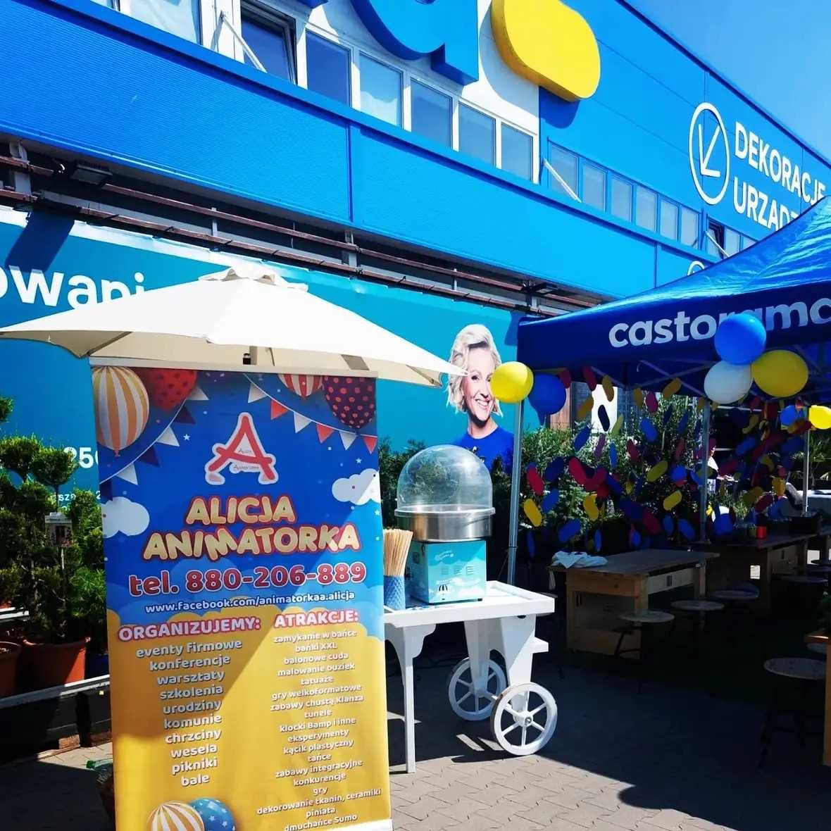Animacje Animatorka WATA CUKROWA POPCORN Urodziny Wesela Facepainting