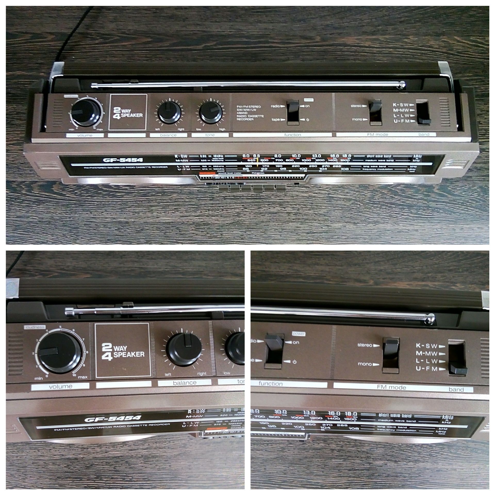 SHARP GF-5454 HB Stereo Radio Tape Recorder 1983