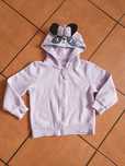 Bluza z kapturem liliowa 116 panda na suwak