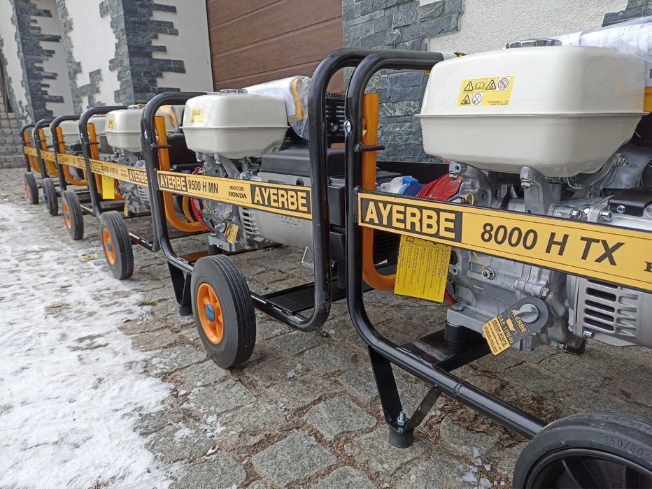 Бензо Генератор HONDA 8кВа/380В електростанція Ayerbe 8000H TX Іспанія