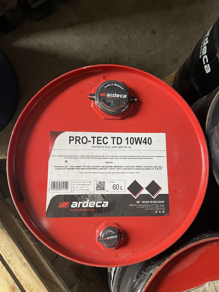 Масло грузовое Ardeca PRO-TEC TD 10w40 Tir Daf Man Volvo MB Jd