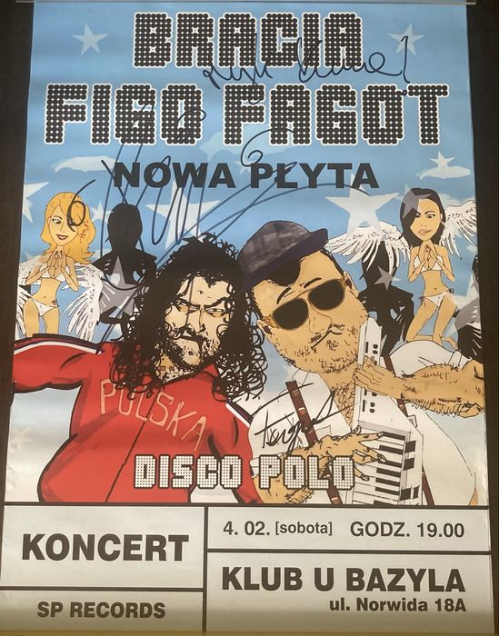 Bracia Figo Fagot plakat z autografami (1)