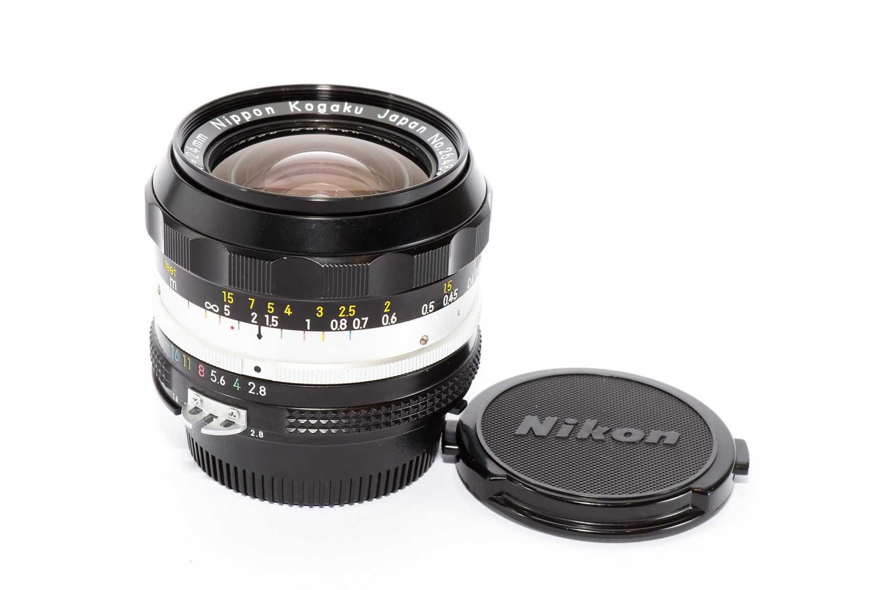 Nikkor - N Auto 1:2,8 F 24mm Nippon Kugaku Japan Obiektyw szerokokątny