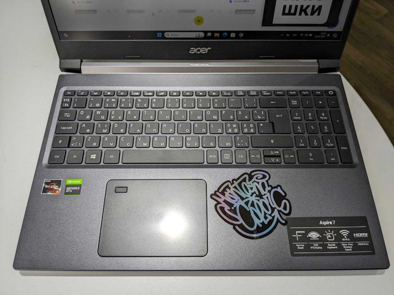 Игровой ноутбук Acer Aspire 7 A715 ∎Ryzen 5 3550H ∎GTX 1650 ∎IPS экран