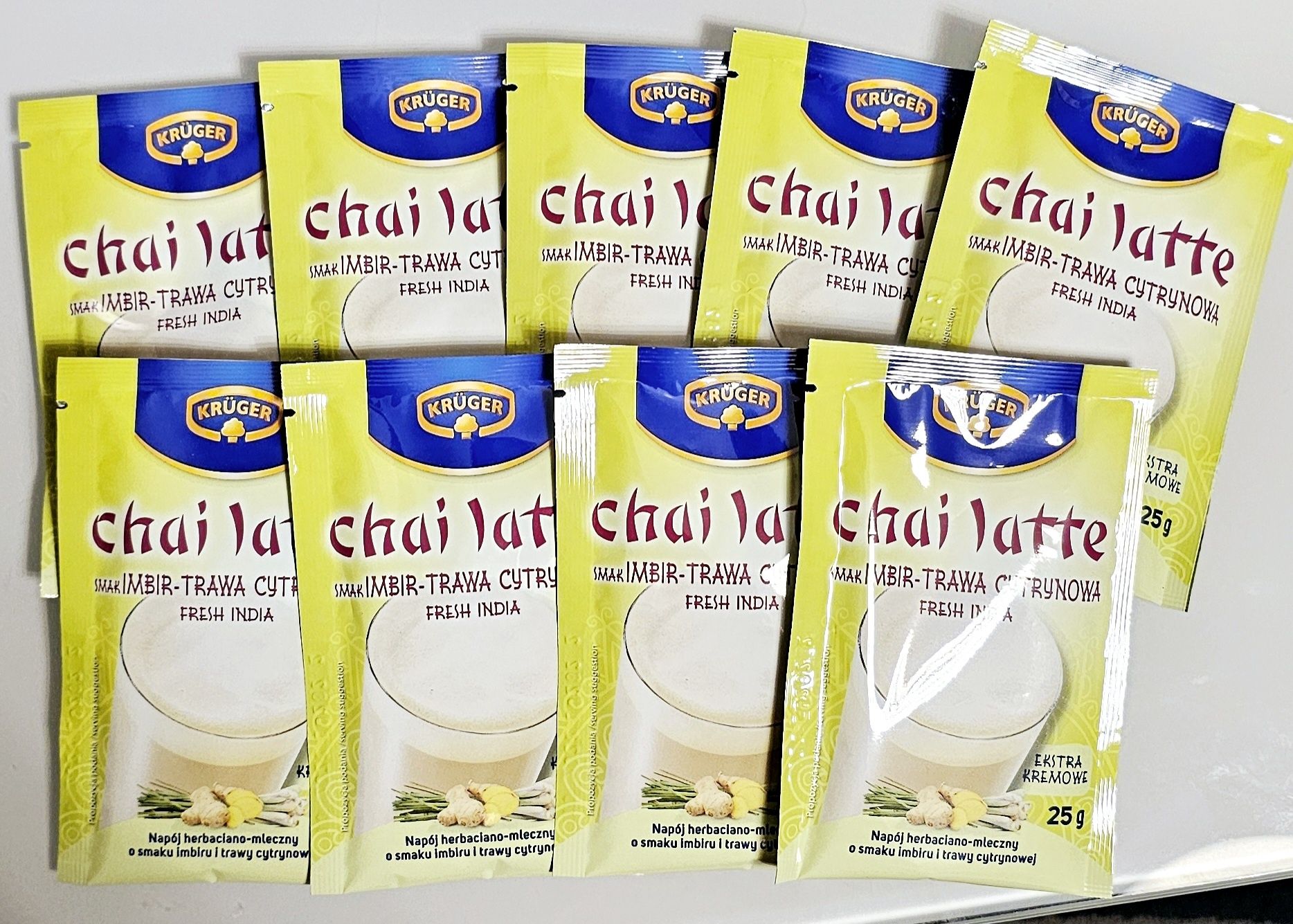 9 x Krüger Chai Latte Fresh India, napój herbaciano-mleczny