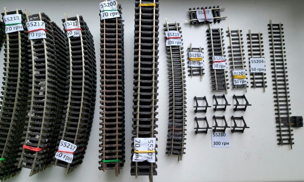 Рельси/Рельсы/стрілки/стрелки/тупік/тупик до залізниці Piko 1:87