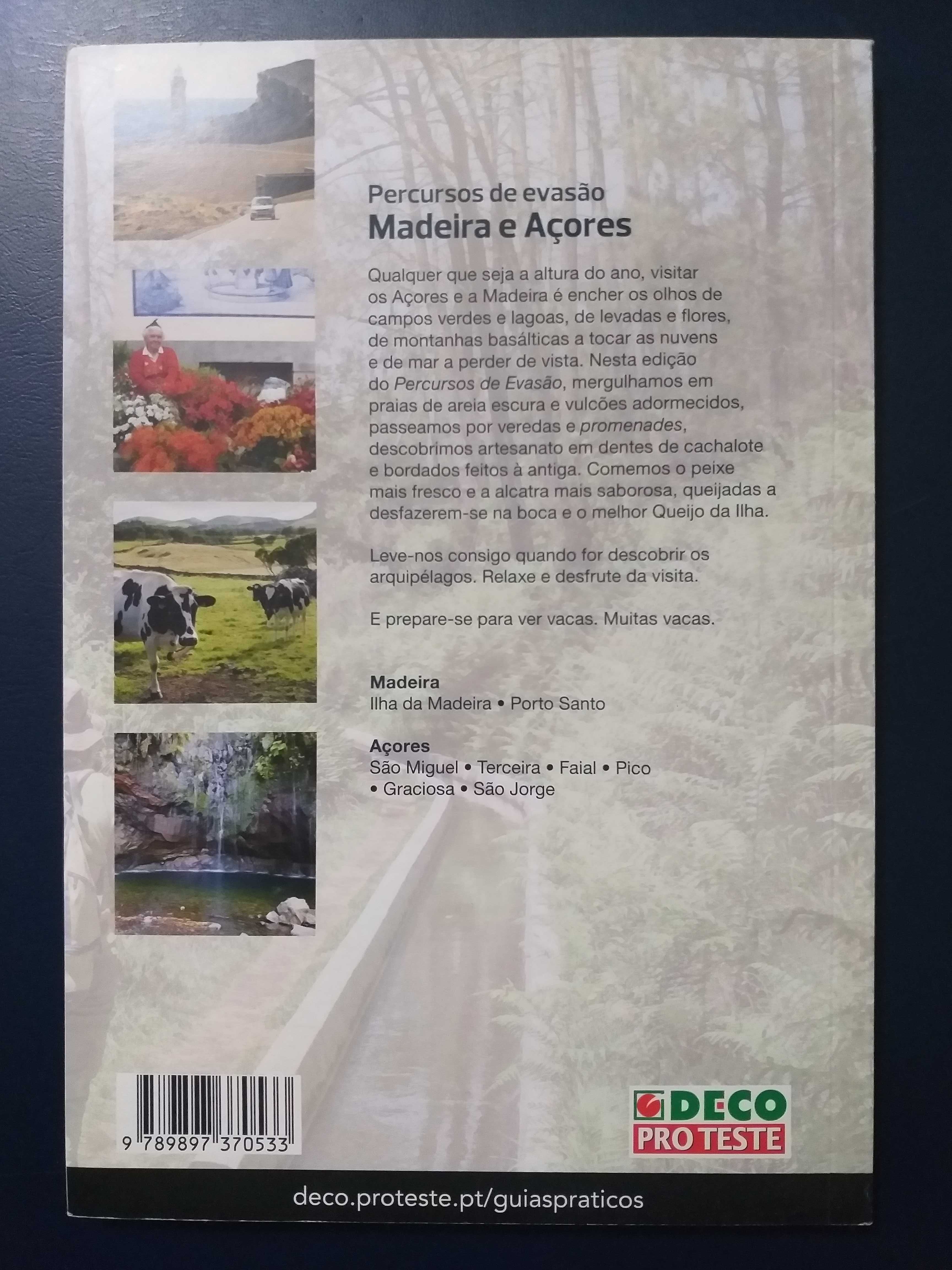 Livro "Percursos de evasão - Madeira e Açores" da Deco Proteste Novo