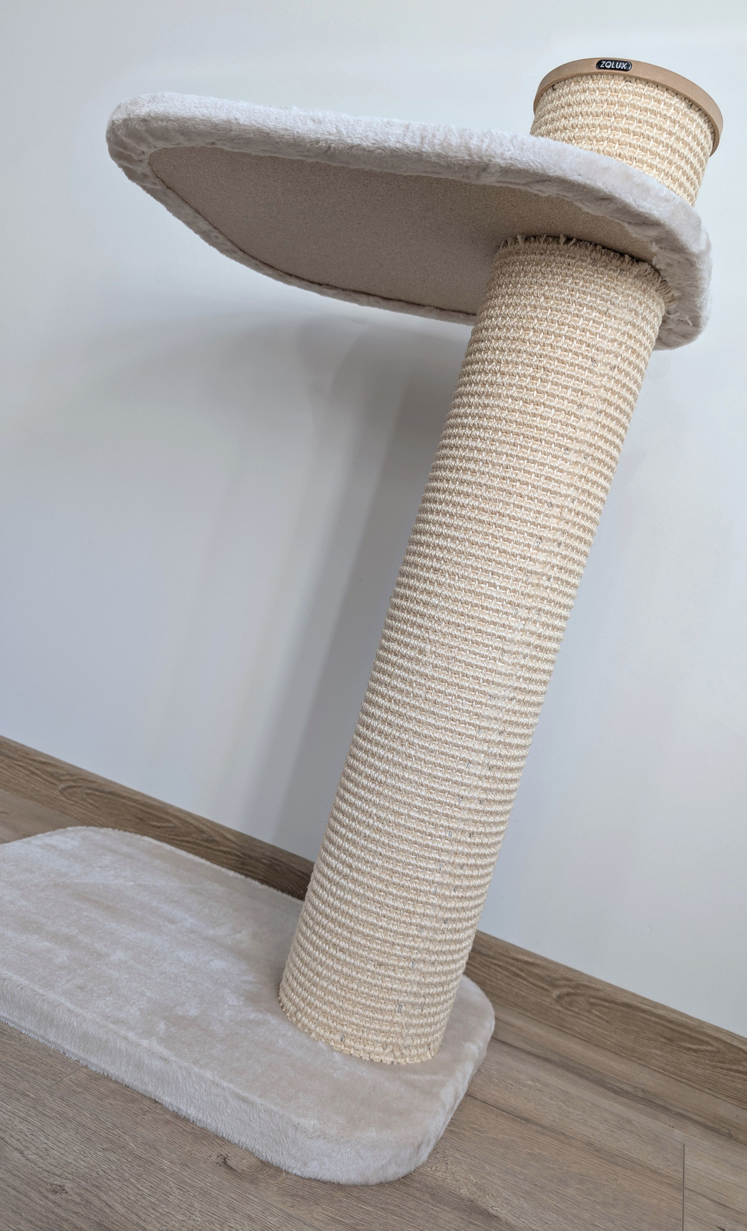 ZolZolux Duży Drapak Słupek Dla Kota City Cat 2 59X45X97Cm Beżowy