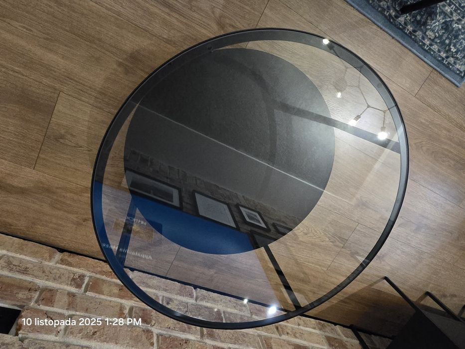 Stolik Ikea Vittsjo, czarny, szklany blat