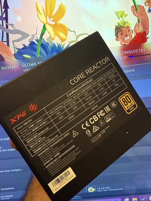 FONTE 850W 80 PLUS GOLD XPG TOTALMENTE MODULAR