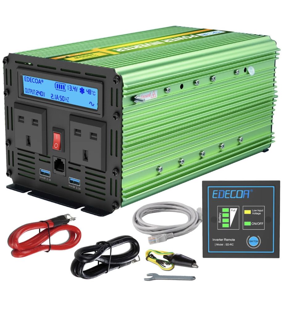 Інвертор Edecoa 2000/4000W 12/220V модифікований синус