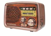 Radio kuchenne akumulatorowe przenośne turystyczne retro baterie USB
