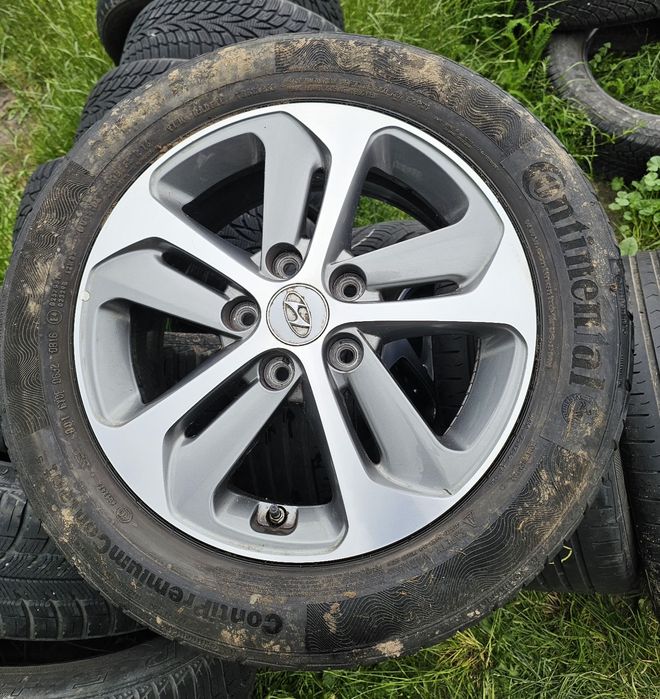 Koła felgi alu oryginał hyundai 5x114.3 6.5j et50 16" opony lato 205/5
