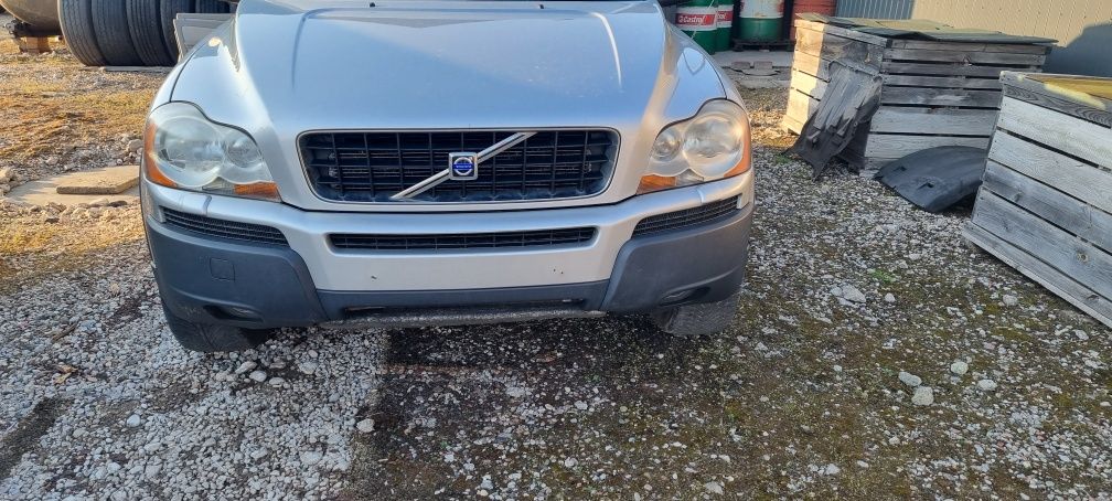Kompletny Przód Zderzak Maska Lmpy Volvo XC90 kod 426 Srebrny Xenon