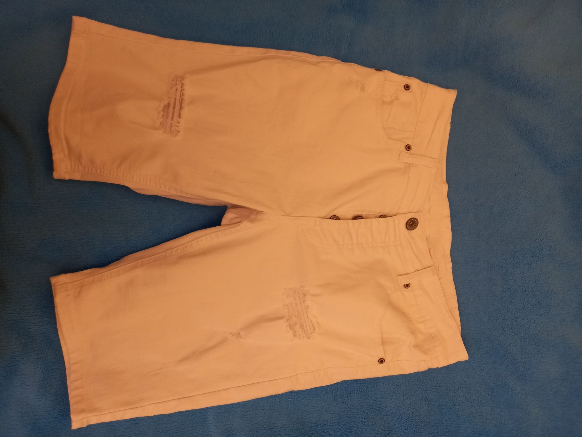 Super białe spodenki męskie Denim