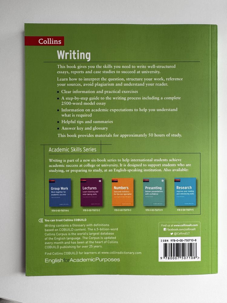 Collins, Writing. Learn to write better academic essays, Els Van Geyte