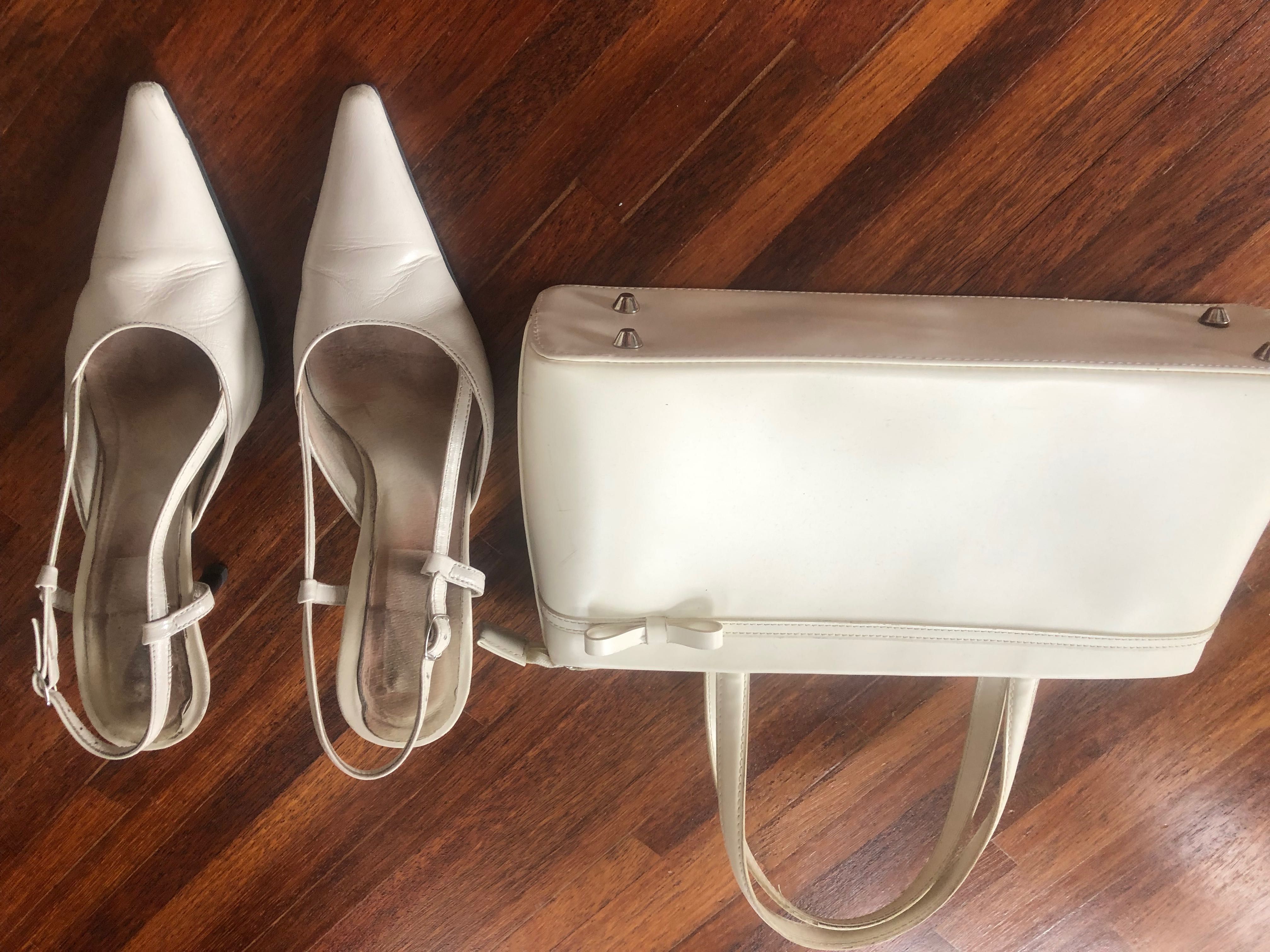 Buty i torebka, kolor ecru