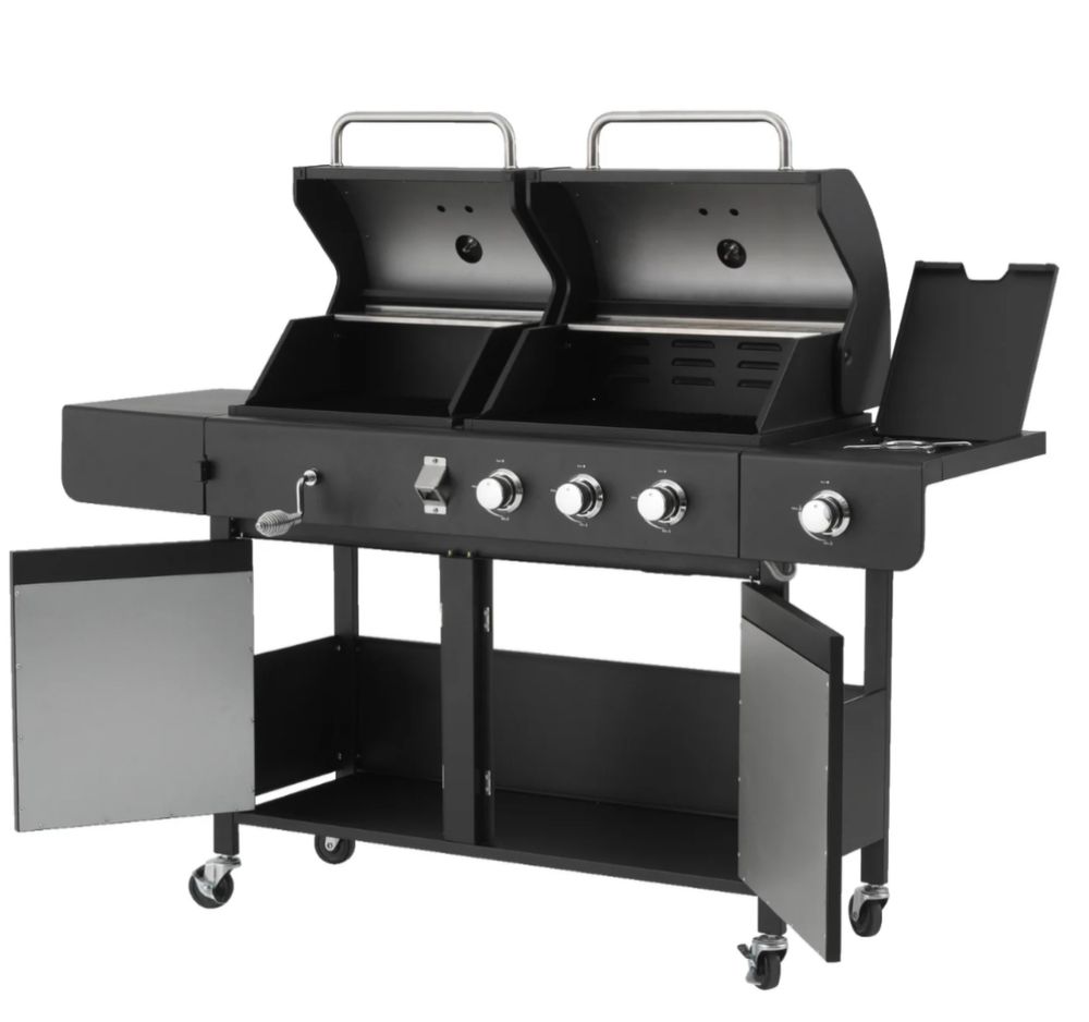 Grill węglowo-gazowy 88x36,5 cm Burns & Barkles All in one 8837