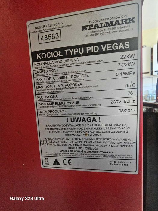 Rezerwacja Piec ekogroszek Stalmark Pid Vegas