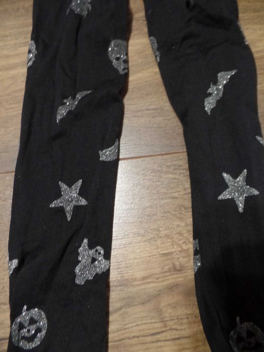 Czarne rajstopy Halloween mikrofibra R. 134/140