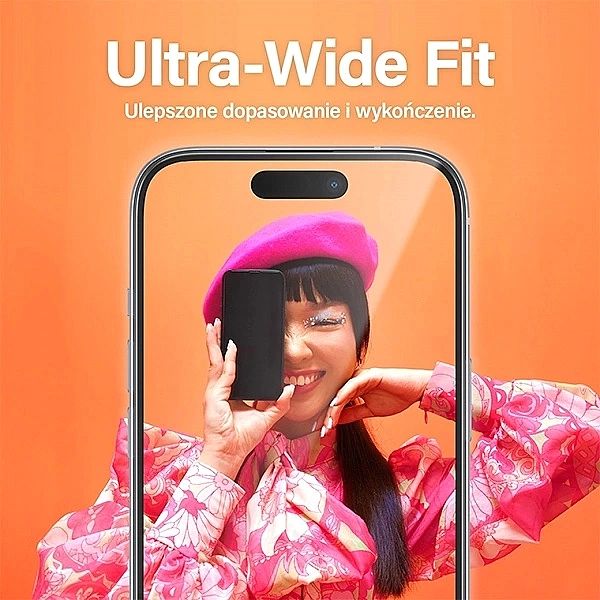 Szkło hartowane PanzerGlass Ultra-Wide Fit z pozycjonerem na iPhone 15
