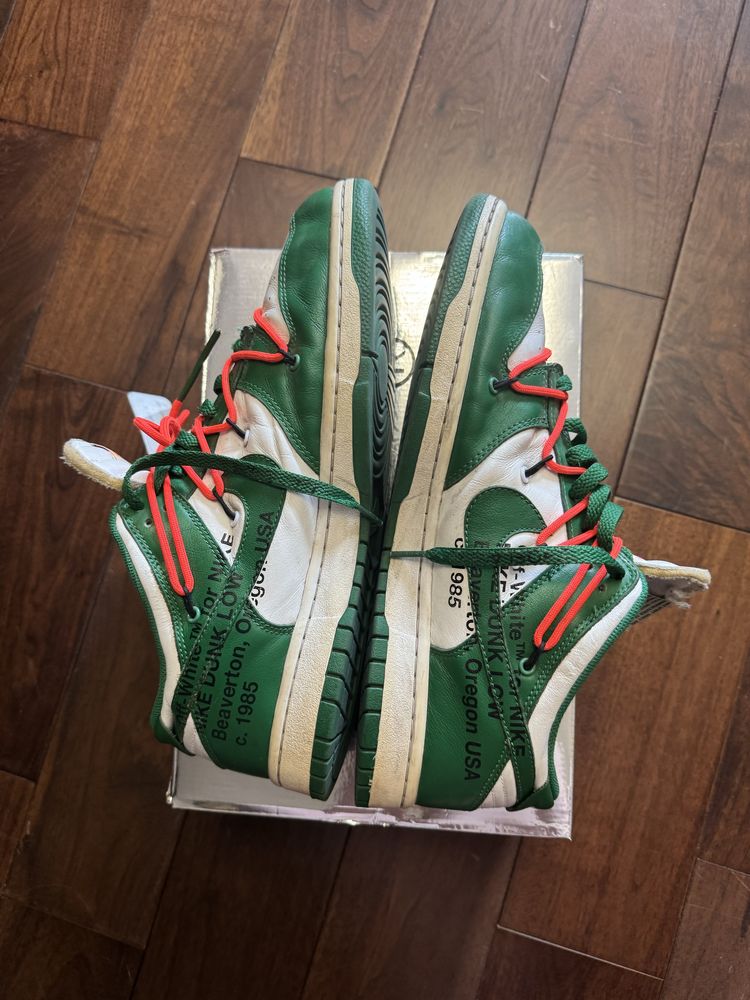 Off-White dunks pine green дрип дрилл юс юк