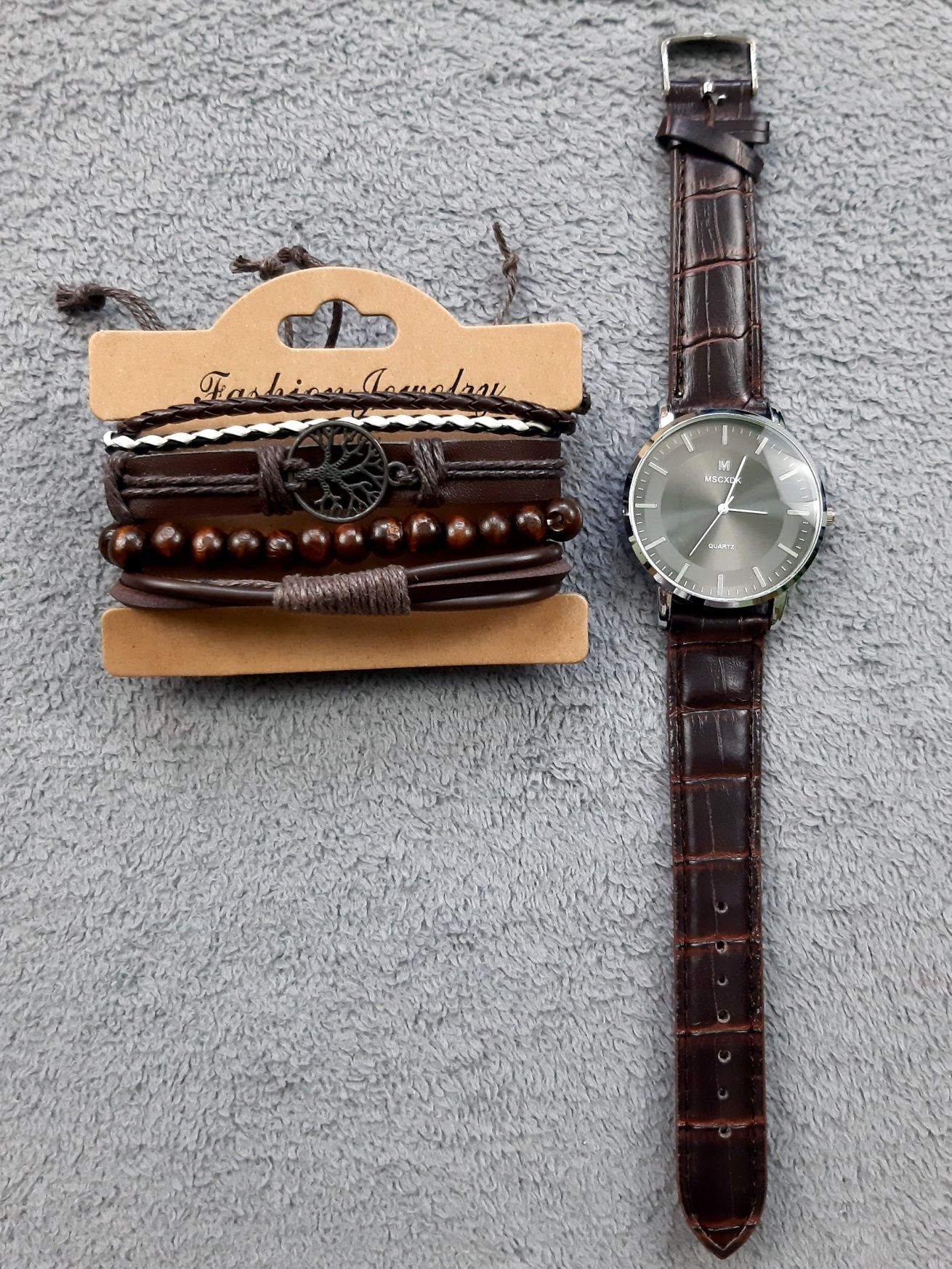 Biżuteria męska + zegarek zestaw