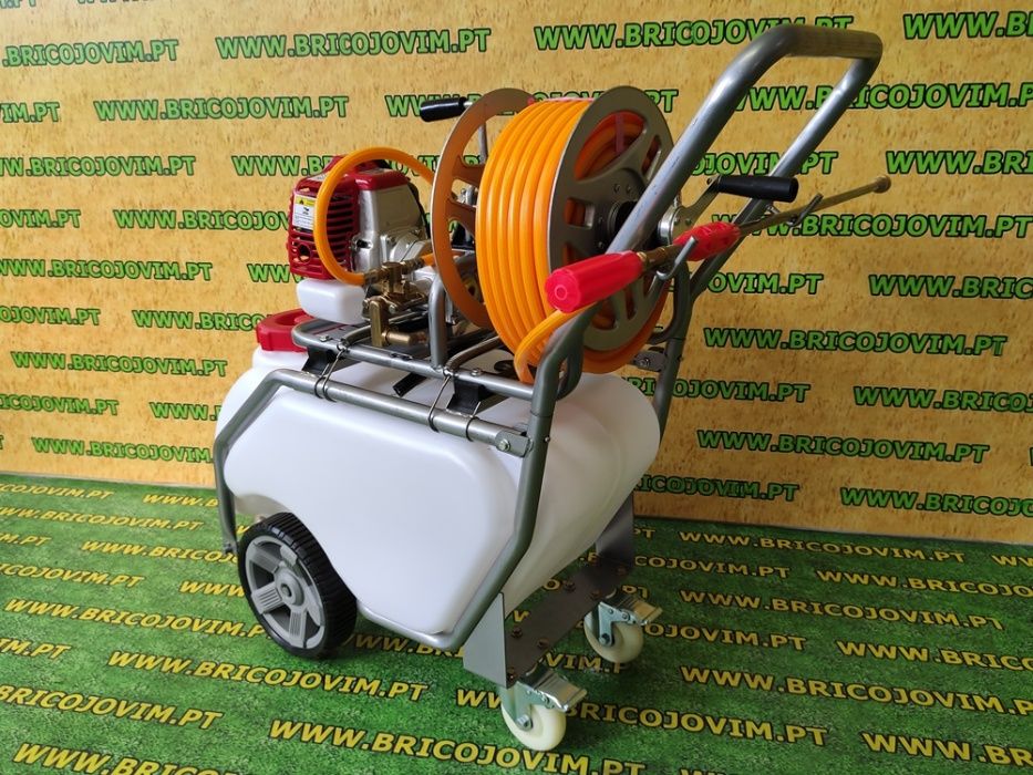 Pulverizador Carrinho 50 Lt -Motor Gasolina 26cc-30mt mangueira -NOVOS