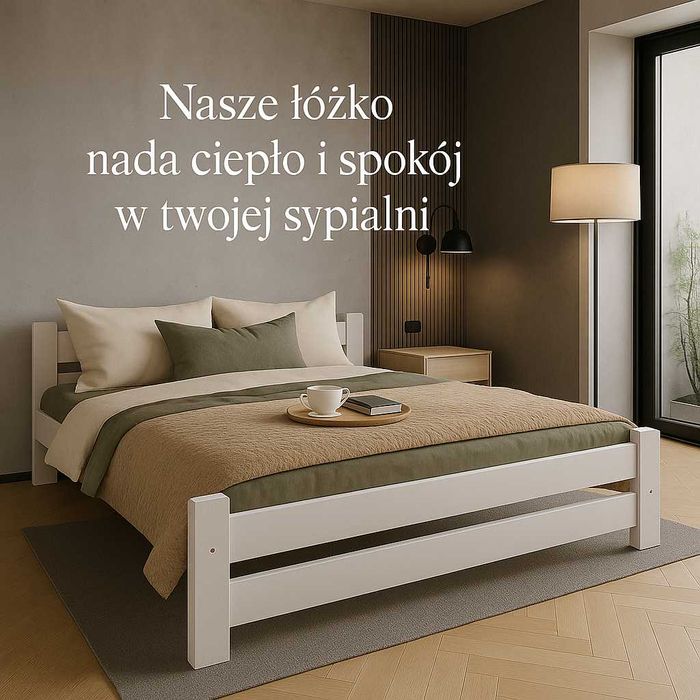 Łóżko do sypialni+ Materac sprężynowy  120x200 140x200 160x200 180x200