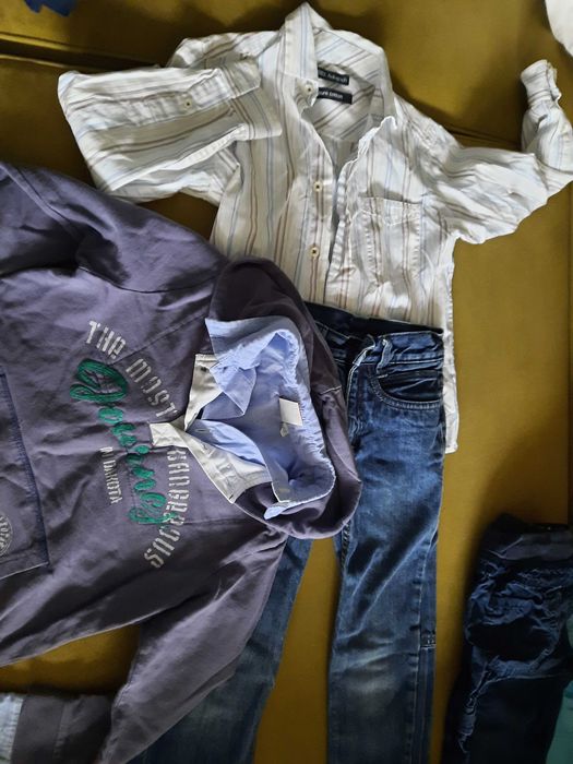 Zestaw sweter spodnie Marks&Spencer koszula 122