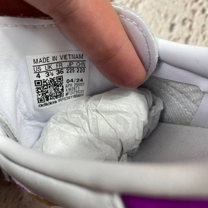 оригінал ih2873 нові жіночі кеди adidas casual samba og white/purple