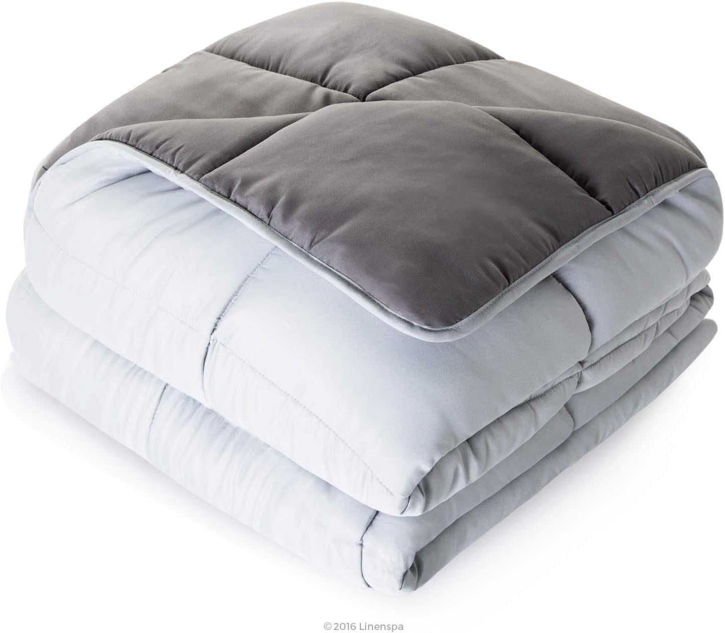 Linenspa all-season duvet – very soft – duvet 135 x 200 cm, grey