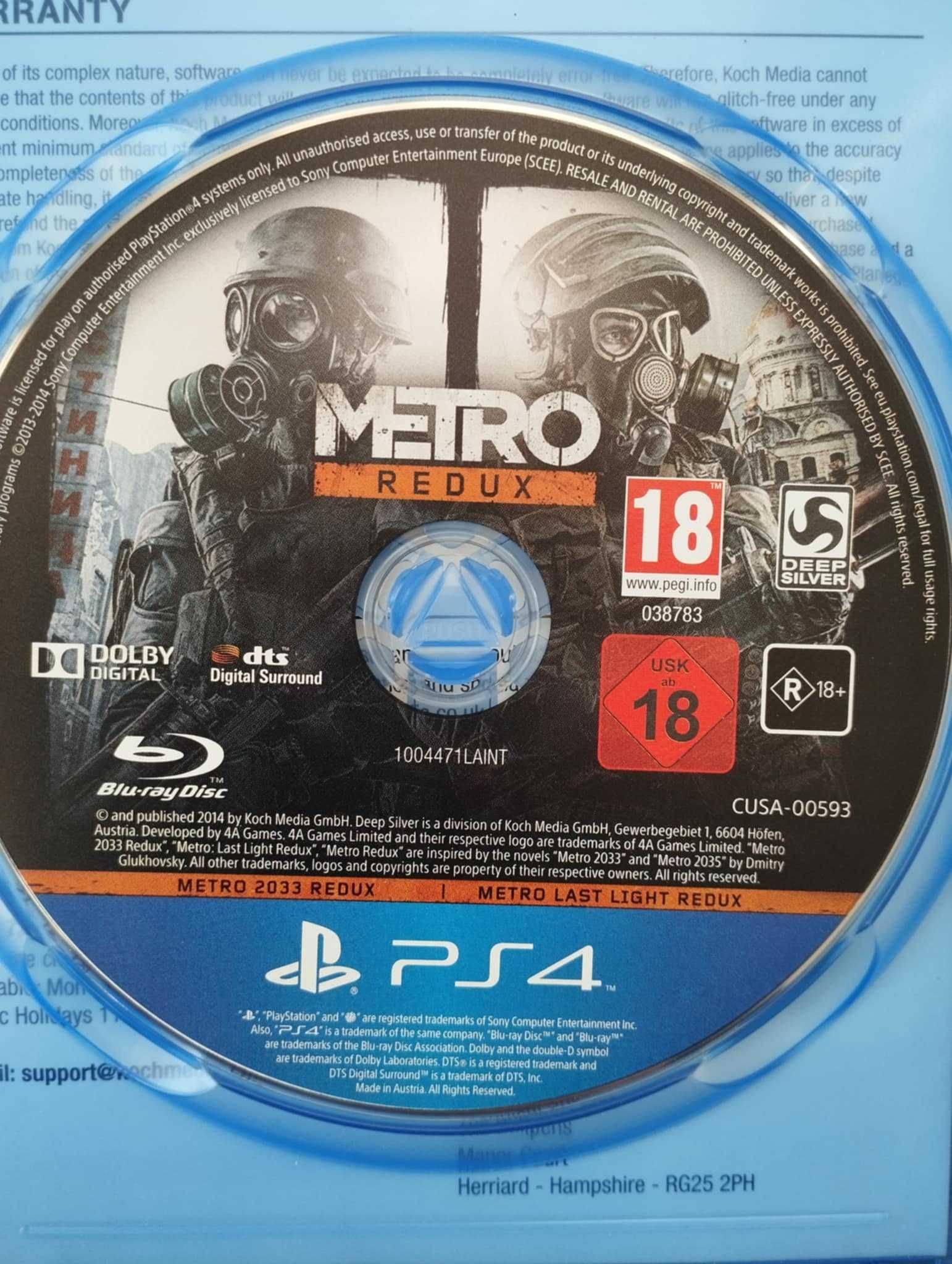 Gra Metro Redux Polska Wersja  PS4/PS5 Playstation