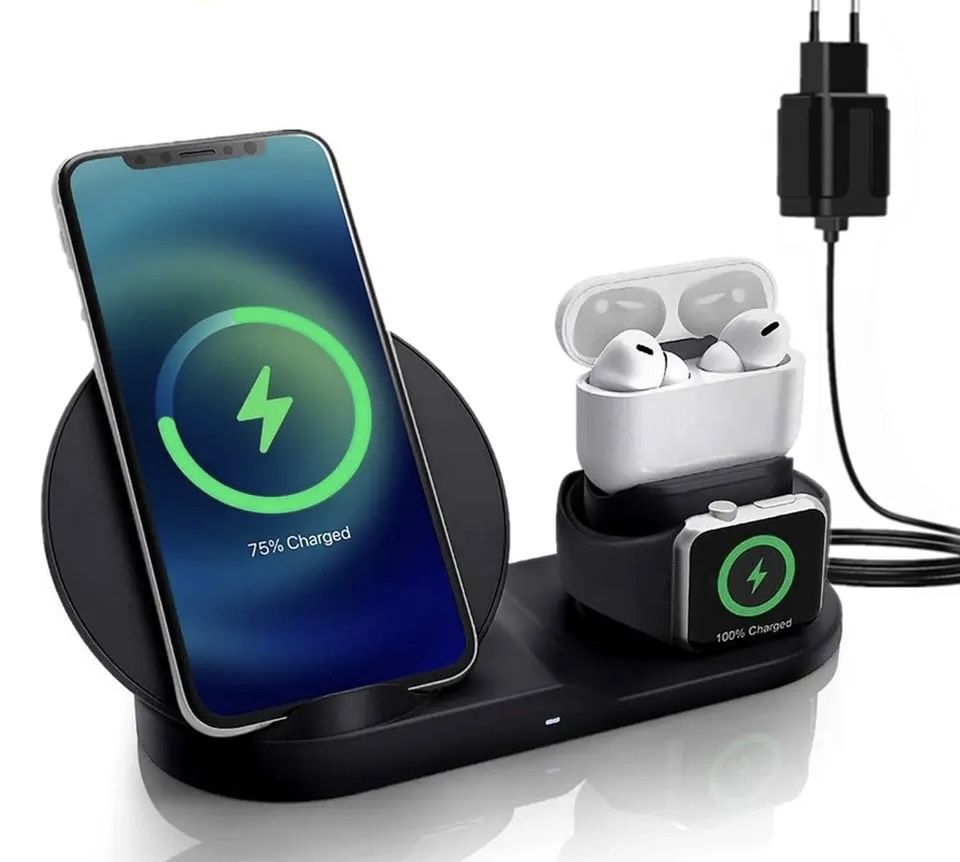 Док-станция беспроводная fast charger 3in1