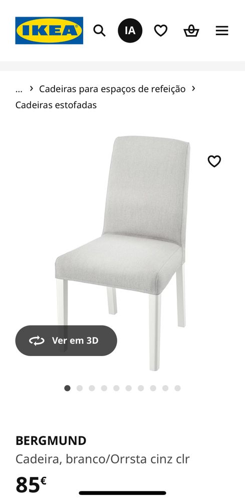 Cadeiras Henriksdal ikea branco
