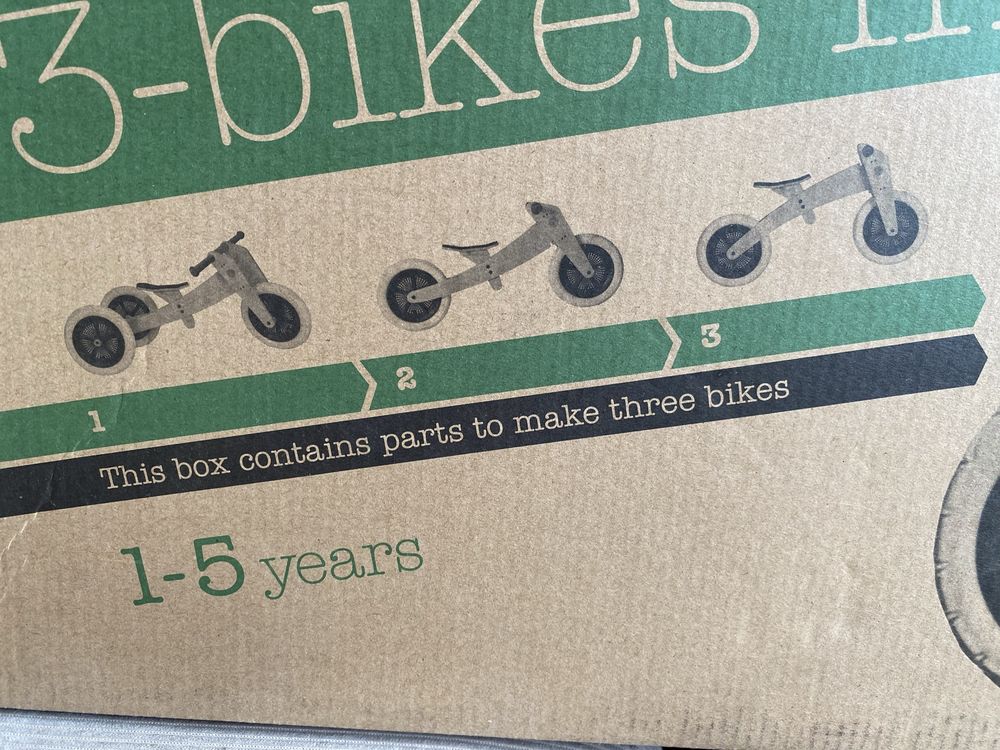 Wishbone Bike Original 3w1 Natural sklejka rowerek biegowy