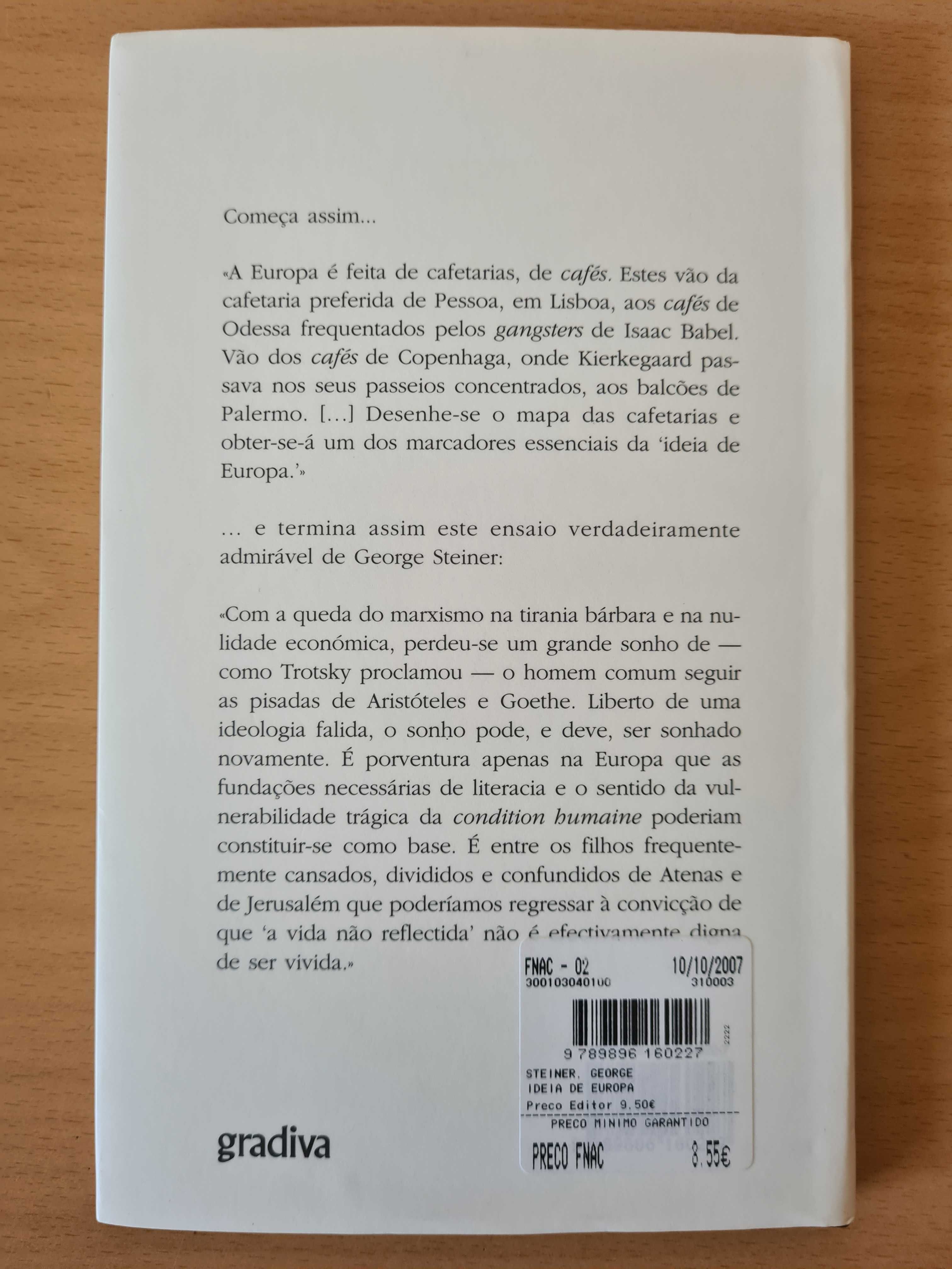 Livro "A Ideia de Europa" de George Steiner