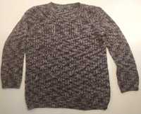 Fioletowy sweter melanż r. XL