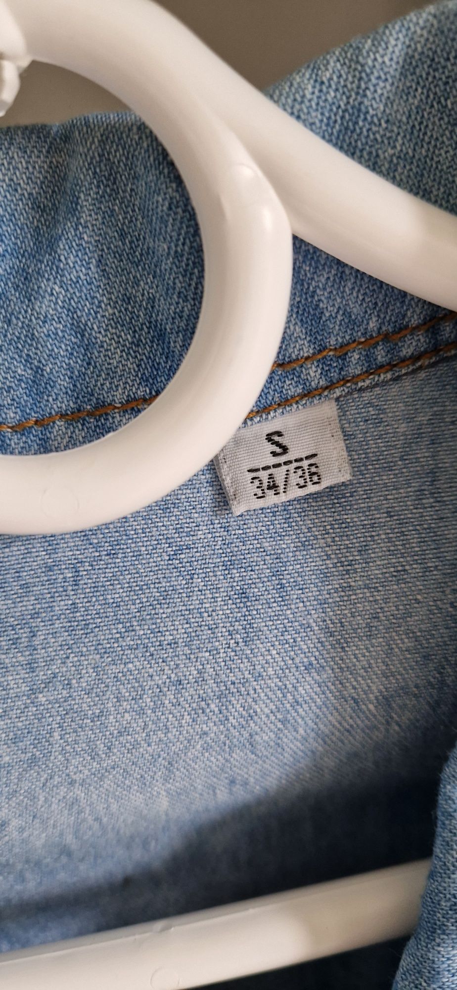 Niebieska jeansowa kamizelka damska rozmiar S