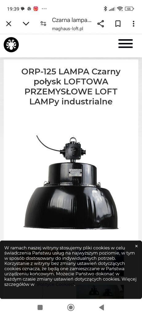 Lampy stylowe loft
