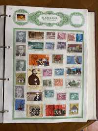 Coleção de selos de vários países